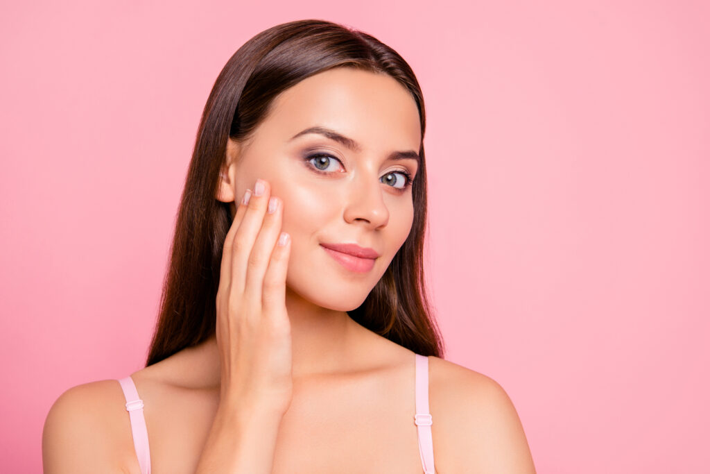 Radiant woman with smooth complexion after Rejuran injections.